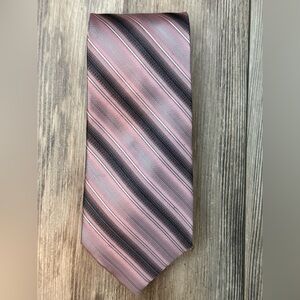 Pierre Cardin Pink and Black Striped Tie